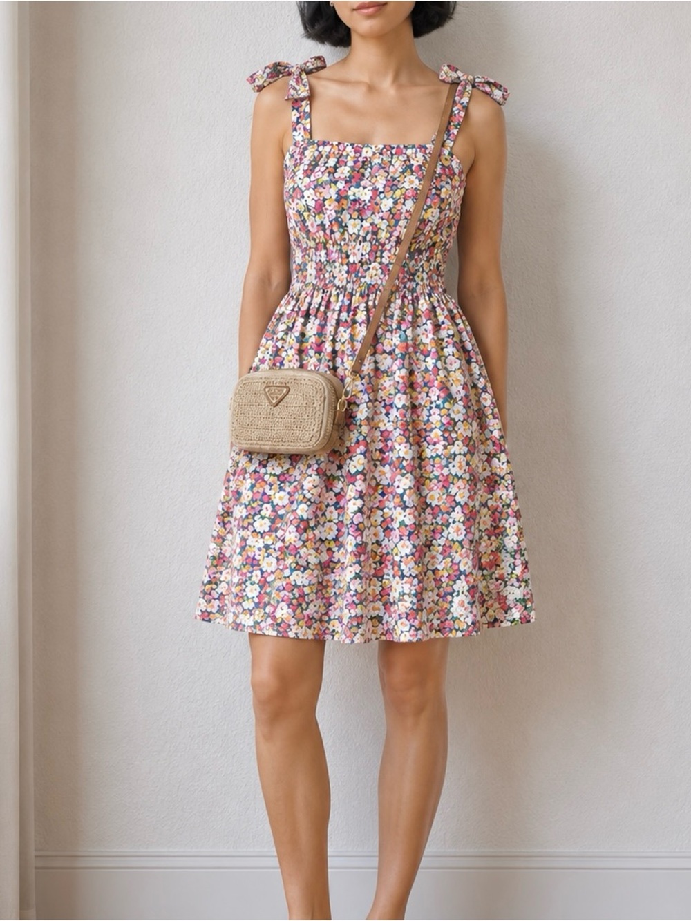 ANTONIO MELANI Floral Tie-Shoulder Sundress in Liberty of London Print